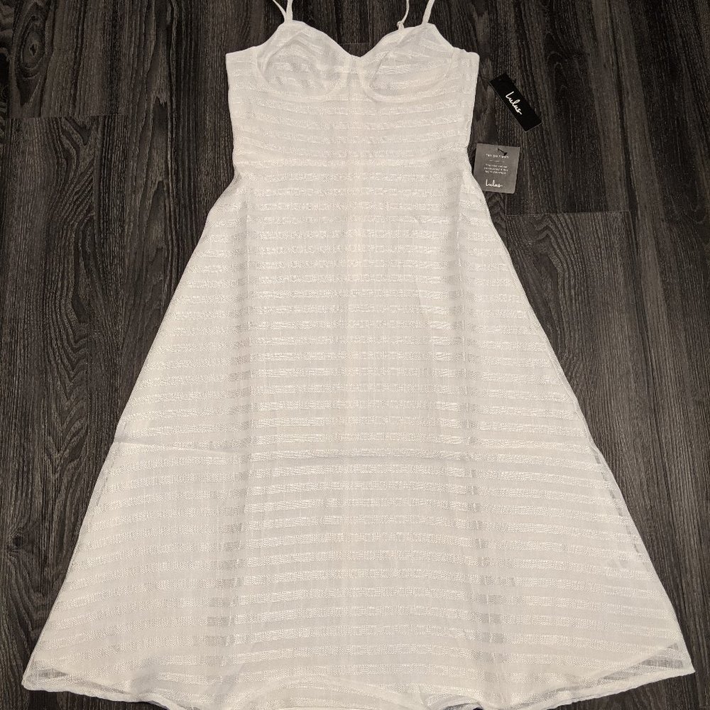 Lulus Mesh Sleeveless MIdi Dress - Picture 1 of 4